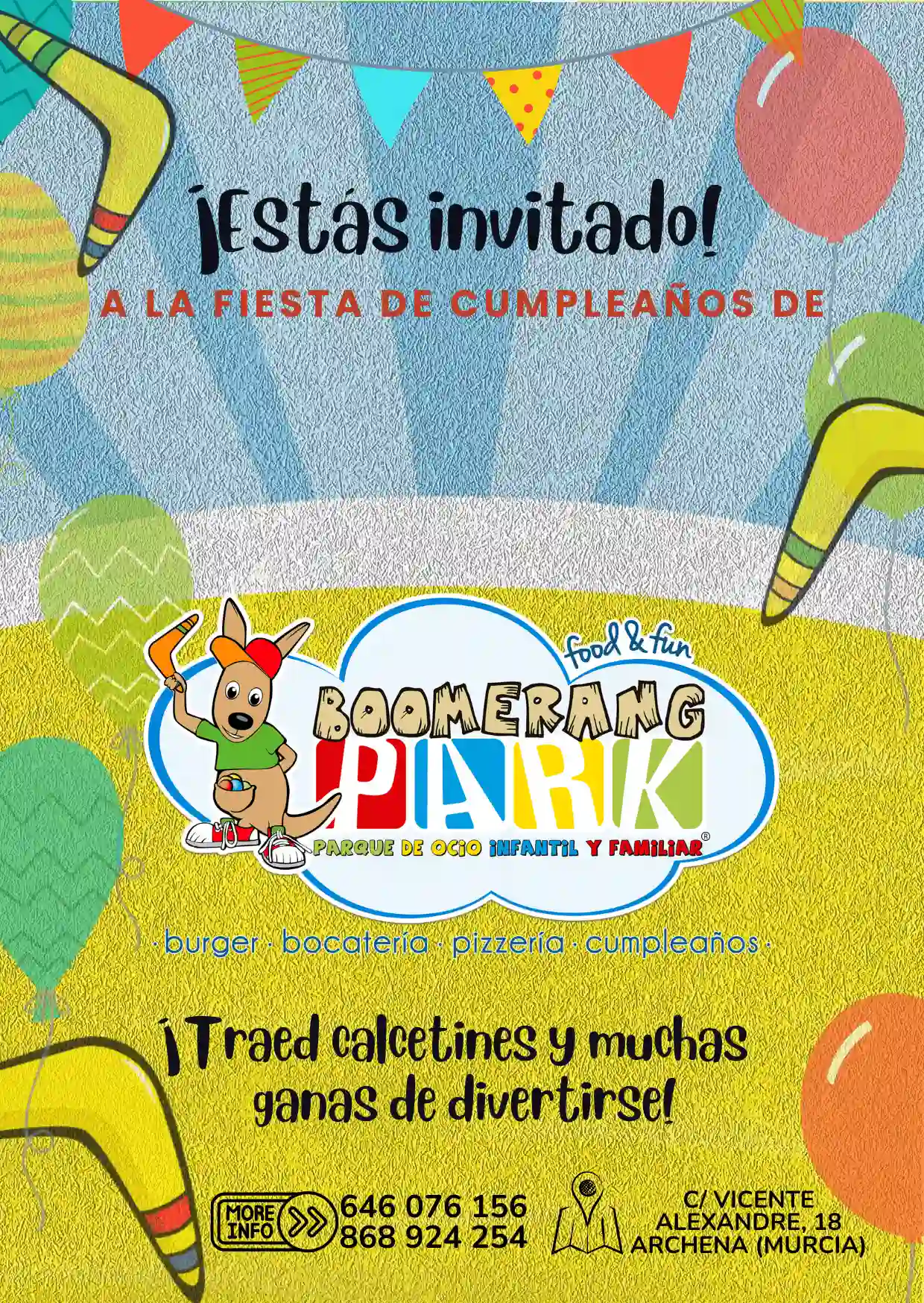 Invitación Boomerang Park